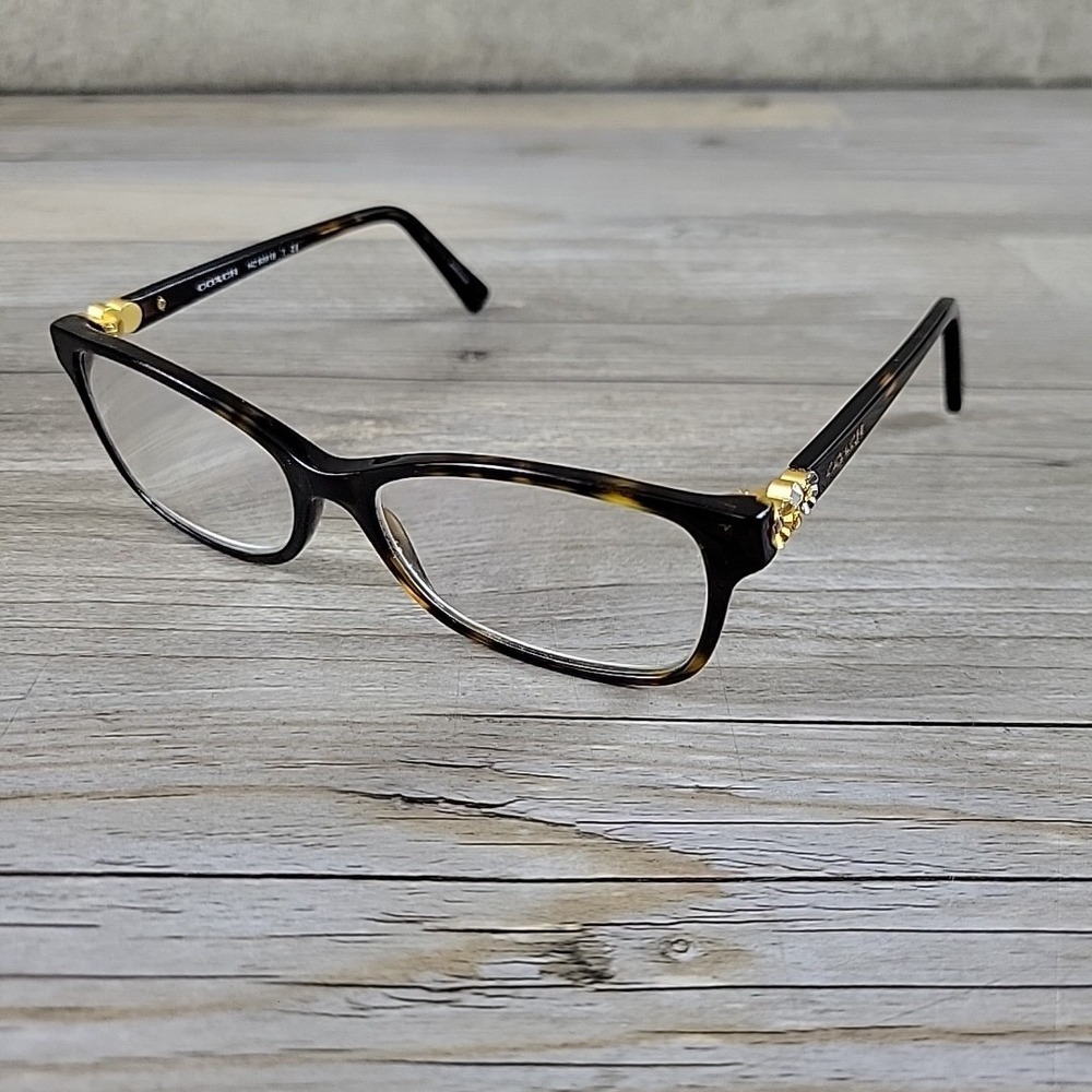 Coach HC6091B‎ 5120 Dark Tortoise/Gold Studs Eyeglasses FRAMES ONLY 53-16-135